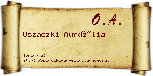 Oszaczki Aurélia névjegykártya